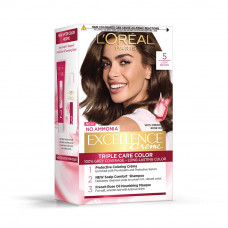 LOreal Paris Excellence Creme Hair Color, 5 Brown, 72ml+100g