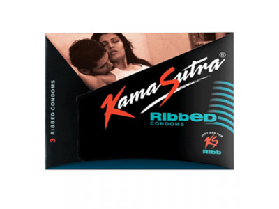 Kamasutra Ribbed Condoms (Pack of 3)