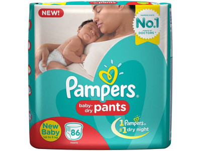 Pampers Pants New Baby Diapers -  86 nos 