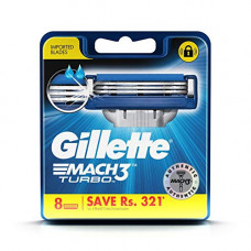 Gillette Mach3 Turbo Shaving Razor Blades (Pack of 8)