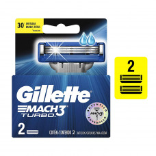 Gillette Mach3 Turbo Shaving Razor Blades (Pack of 2)