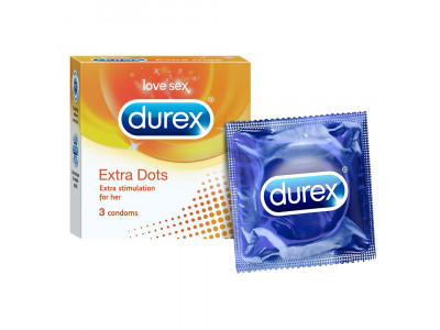 Durex Extra Dots Condoms (Pack of 3)