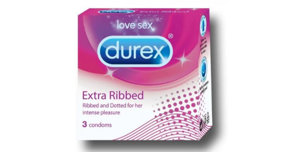 Durex Extra Ribbed Condoms (Pack of 3) : Buy Durex Extra Ribbed Condoms