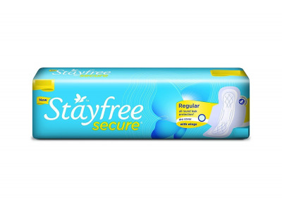 J&J Stayfree Secure Sanitary Pads (Pack of 8)