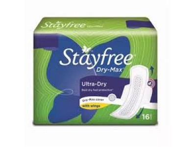 J&J Stayfree-ultra Thins Dry Max Sanitary Pads (Pack of 16)