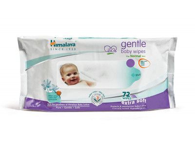 Himalaya Gentle Baby Wipes Extra Soft (Pack of 72)