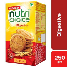 Britannia Nutrichoice Hi Fibre Digestive Biscutis 250 gms 