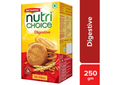 Britannia Nutrichoice Hi Fibre Digestive Biscutis 250 gms 