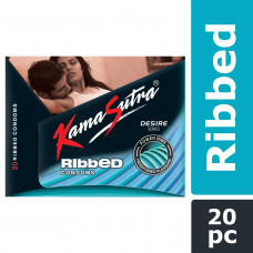 Kamasutra Ribbed Condoms (Pack of 20)