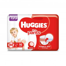 Huggies Dry Pant Medium Diaper (Pack of 16)