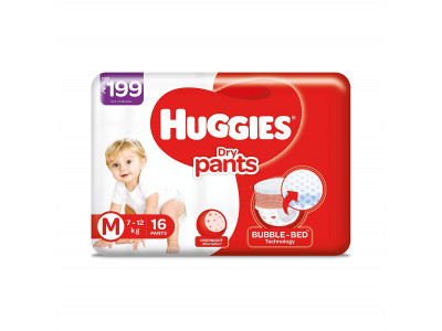 Huggies Dry Pant Medium Diaper (Pack of 16)