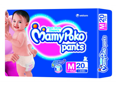 Mamy Poko Pants Medium Diapers (Pack of 15)