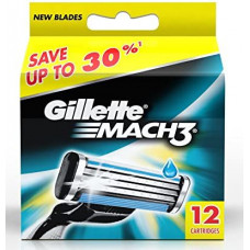 Gillette Mach3 Shaving Razor Blades (Pack of 12)