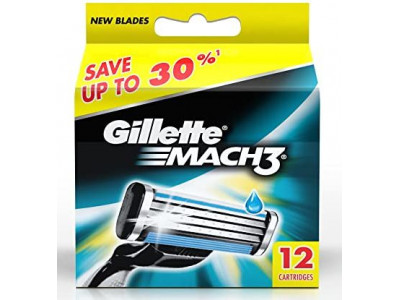 Gillette Mach3 Shaving Razor Blades (Pack of 12)