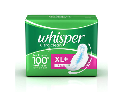 Whisper Ultra Clean XL+ Wings Sanitary Pads (Pack of 7)