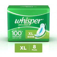 Whisper Ultra Clean (New Wings Xl) Regular L 8 Nos Pads