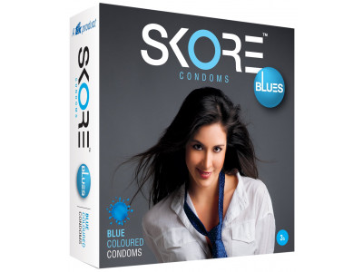 Skore Blue Condoms (Pack of 3)