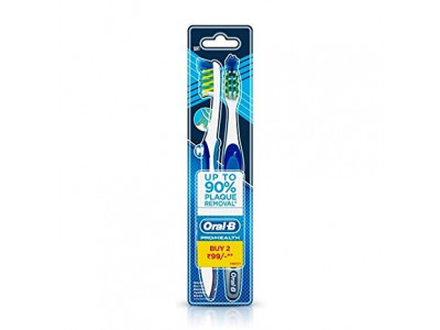 Oral-b Pro Plaque Remove Medium Toothbrush (Pack of 2)