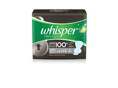 Whisper Ultra Nights XXXL With Wings (Pack of 3)