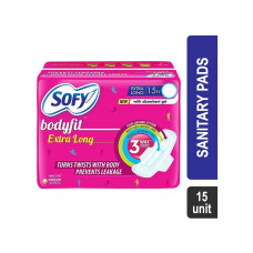 Sofy Bodyfit XL Soft Sanitary Pads (Pack of 15)