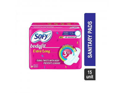 Sofy Bodyfit XL Soft Sanitary Pads (Pack of 15)