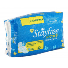 J&J Stayfree Secure Sanitary Pads (Pack of 20)