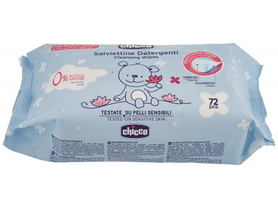 Chicco Soft Cleansing Wipes Without Flip 72 Pcs 