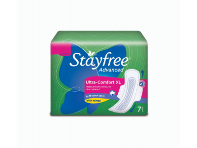 J&j Stayfree Advance XL Ultra Comfort Sanitary Pads (Pack of 7)