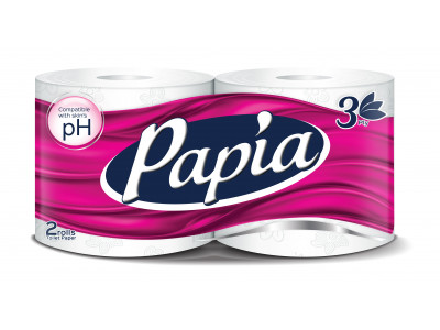 Papia Toilet Roll 3 Ply  (Pack of 2)