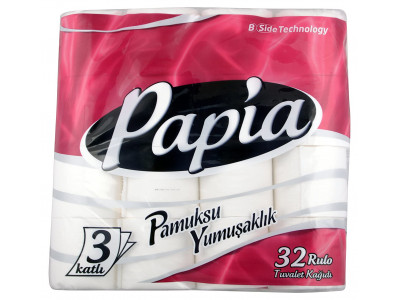 Papia Toilet Rolls 3 Ply (Pack of 32)