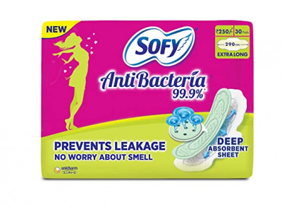 Sofy Bodyfit Anti Bacterial XL Sanitary Pads (Pack of 30)