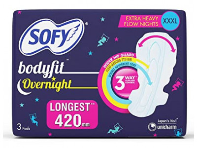 Sofy Bodyfit Overnight XXXL Sanitary Pads (Pack of 3)