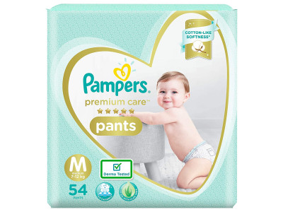 Pampers Premium Care Pants Medium Diapers (Pack of 54)