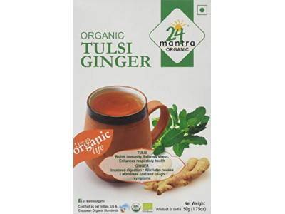 24 Mantra Organic Tulsi Ginger Tea - 25nos