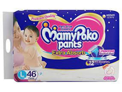 Mamy Poko Pants Diapers Large (Pack of 46)