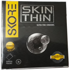 Skore Skin Thin Ultrafine Condoms (Pack of 3)