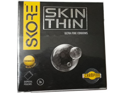 Skore Skin Thin Ultrafine Condoms (Pack of 3)