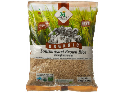 24 Mantra Organic Sonamasuri Brown Rice - 1kg 