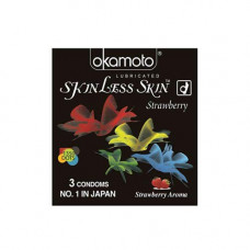 Okamoto Skin Less Skin Strawberry Condoms (Pack of 3)