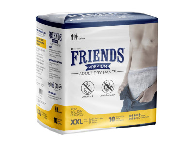 Friends Adult Dry Pants Xxl Pull Up Diapers 10 Nos