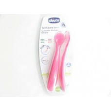 Chicco 14372 Soft Silicone Spoon 6m+ Pink