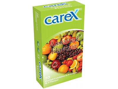 Carex Assorted Flavour Condoms - 10 Pcs