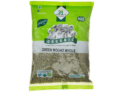 24 Mantra Organic Green Moong Whole - 500g