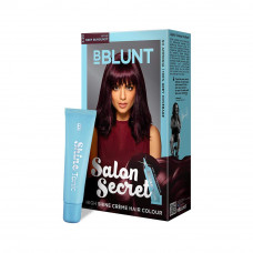BBLUNT Salon Secret High Shine Creme Hair Colour, Deep Burgundi 4.20, 100g with Shine Tonic, 8ml, No Ammonia
