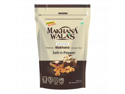 Makhanawalas Salt and Papper Roasted Makhana 80 gm  