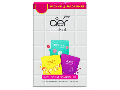 Godrej Aer Pocket Bathroom Freshner Pack Of 3 Nos  