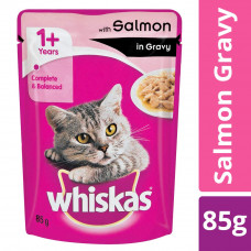 Whiskas Adult Jelly Salmon 85 gms  