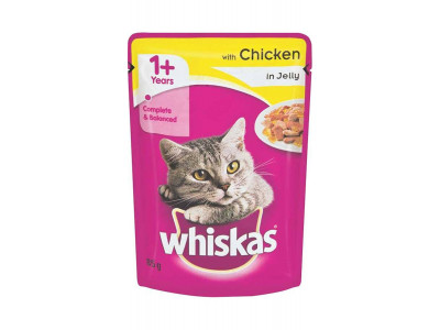 Whiskas Adult Jelly In Chicken 85 gms  