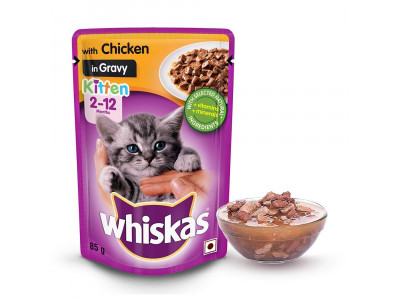 Whiskas Kitten Jelly In Chicken 85 gms  