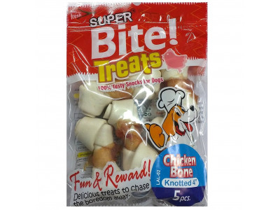 Super Bite Chicken Bone Knotted (Pes01) 5 Pcs  